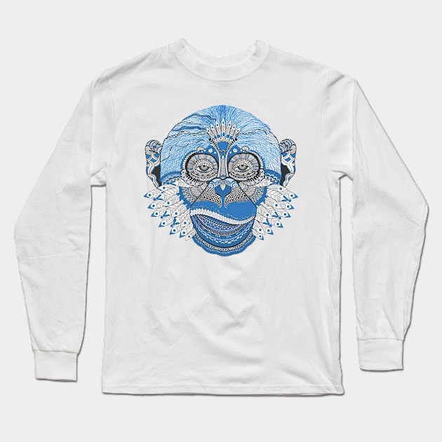 Monkey face Long Sleeve T-Shirt by WordFandom